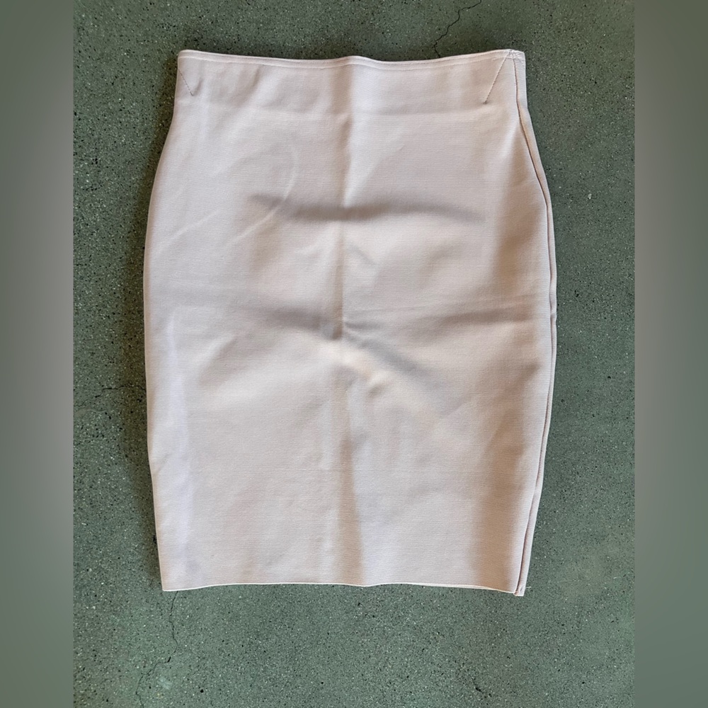 Blush pencil skirt